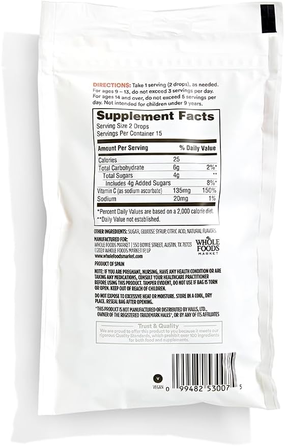 Whole Foods Market 365 Vitamin C Lozenges - 30 Count - Immune Support Supplement