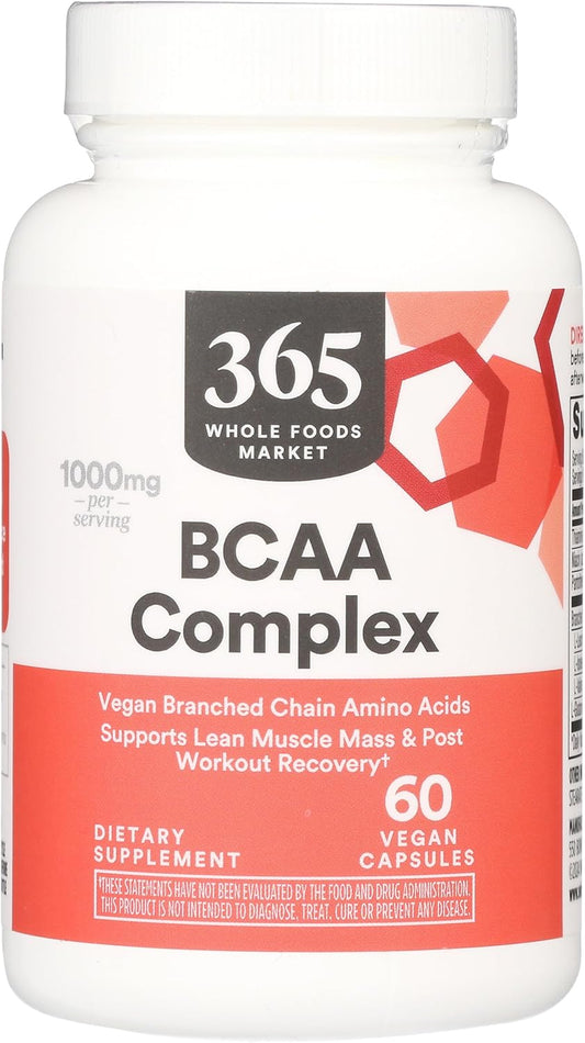 Whole Foods Market BCAA Complex Dietary Supplement - 60 Count Bottle