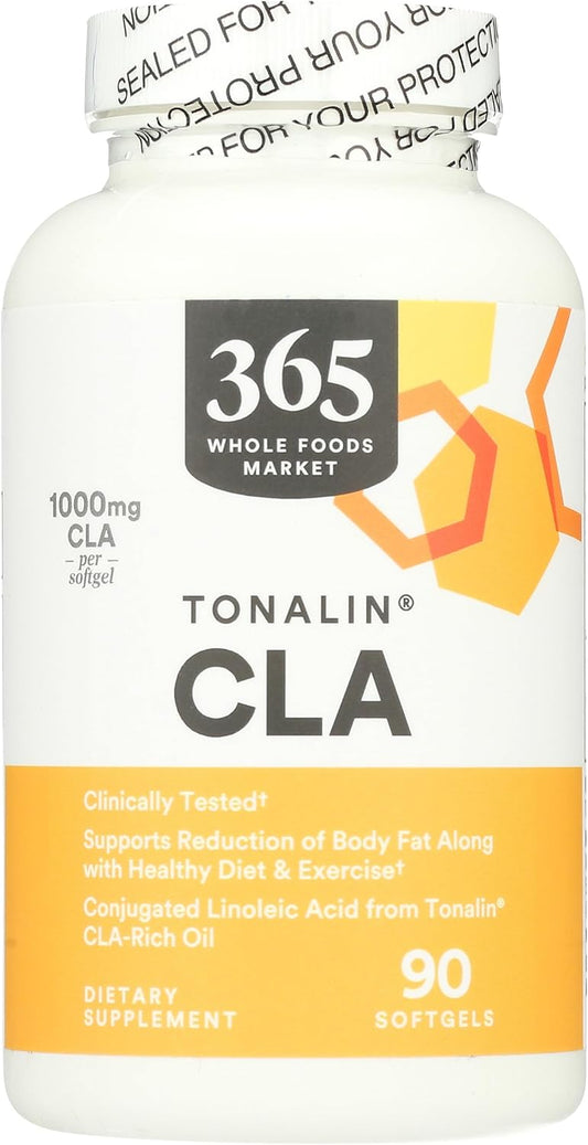Whole Foods Market Tonalin CLA 1300mg Softgels - 90 Count Bottle for Daily Use