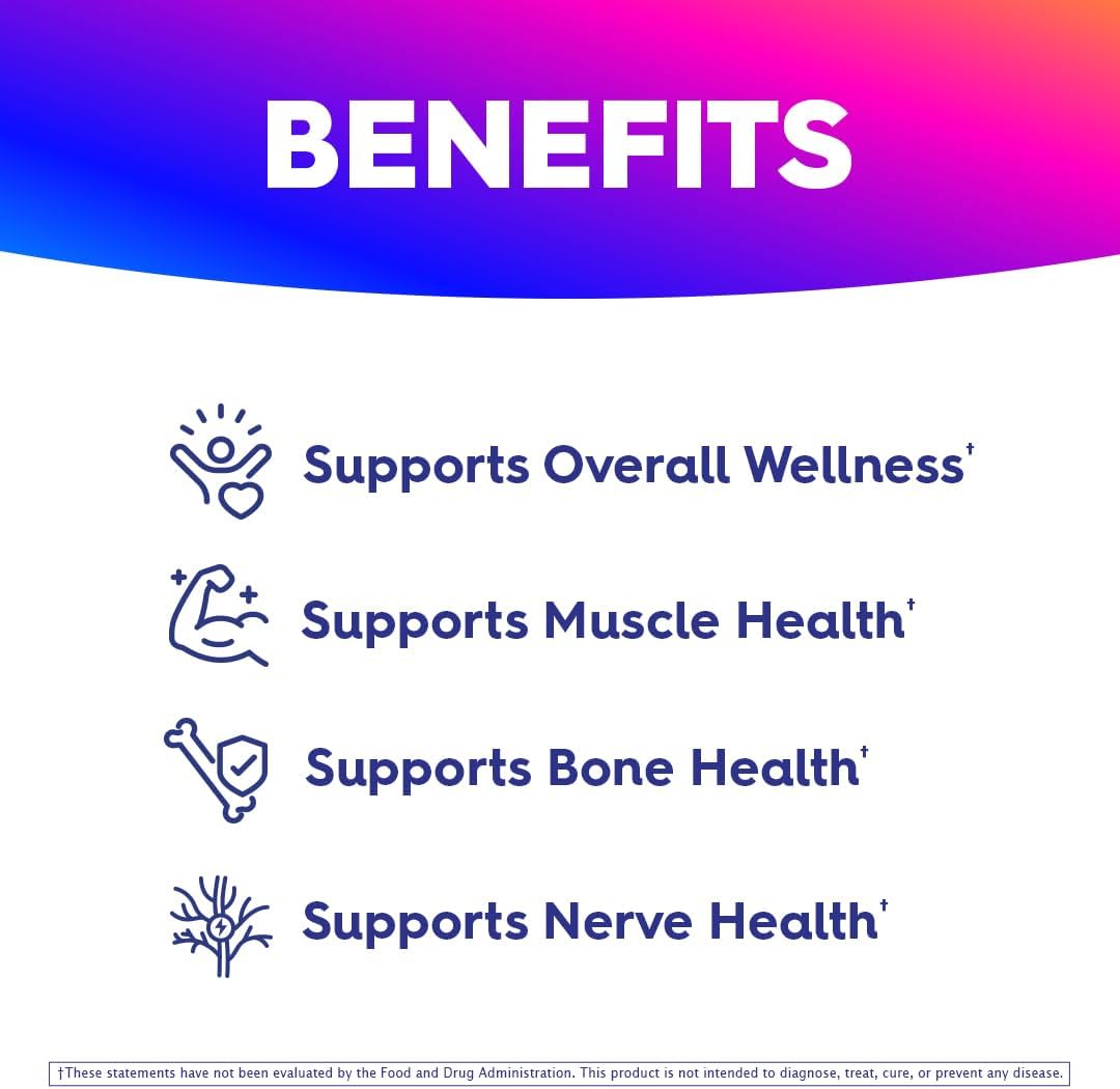 WholeMag Magnesium Supplement Complex - 60 Vegetarian Capsules for Muscle, Bone, & Nerve Health - 10 in 1 Formula for Overall Wellness - Lab Tested, Non-GMO, Gluten Free