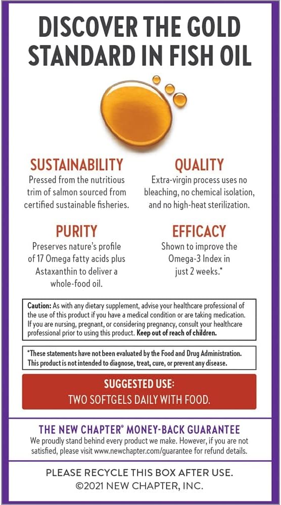 Wholemega Wild Alaskan Salmon Fish Oil Supplement with Omega-3, Vitamin D3, and Astaxanthin - 30 Count