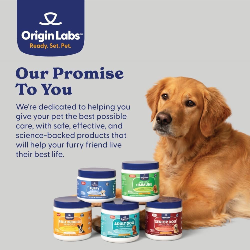 Wild Alaska Salmon Fish Oil Supplement for Puppies - DHA Omega 3, Probiotic, Immune Support, Heart Health - 60 Soft Chews