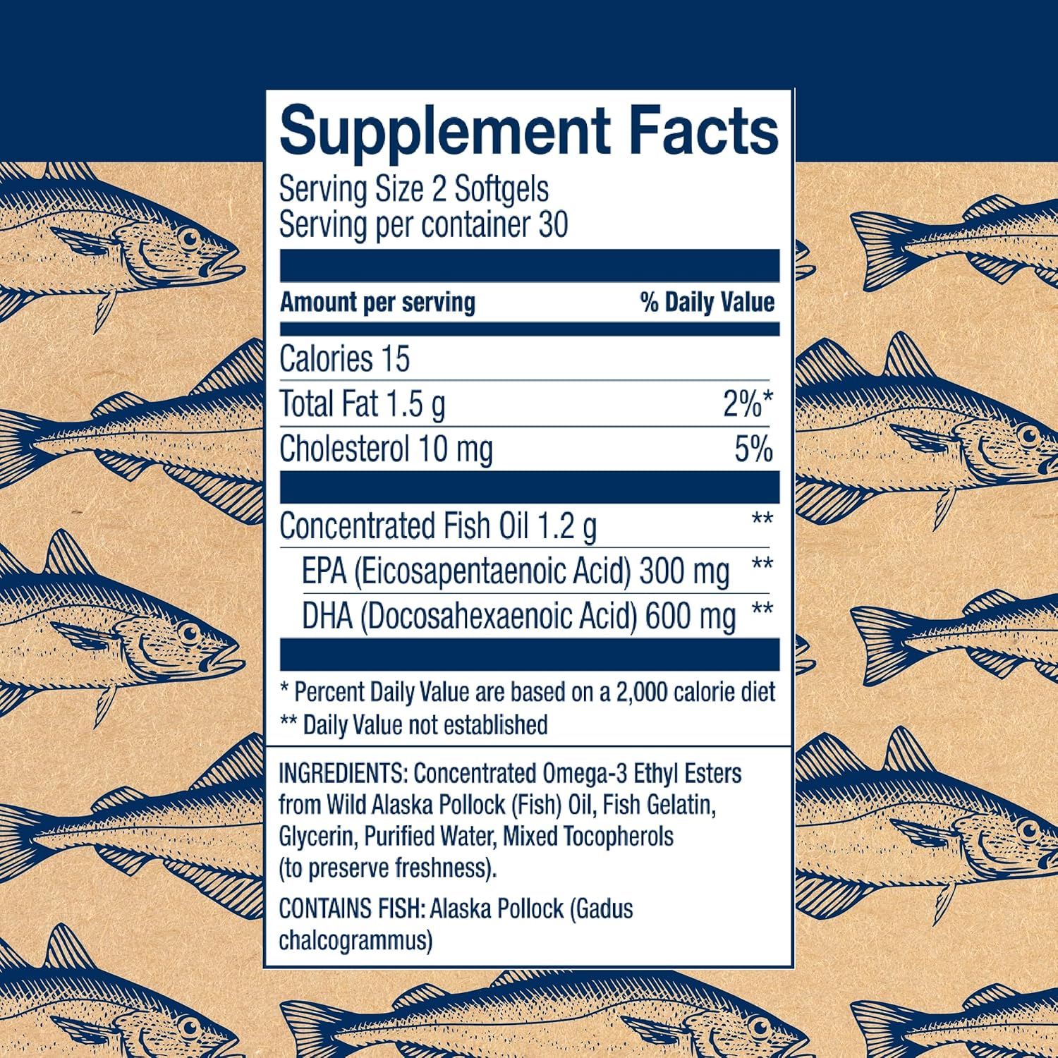 Wild Alaskan Fish Oil Prenatal DHA - High EPA and DHA Omega-3s for Pregnant Women - 60 Softgels