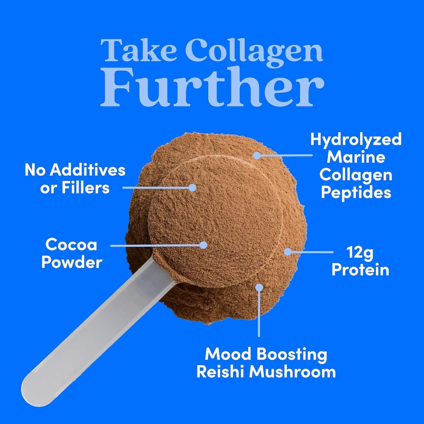 Wild Caught Chocolate Marine Collagen Peptides Powder - Type 1, 2 & 3, Gut & Joint Support - Hair, Skin, Nails - 7.41 oz Sugar-Free Formula - Sustainable