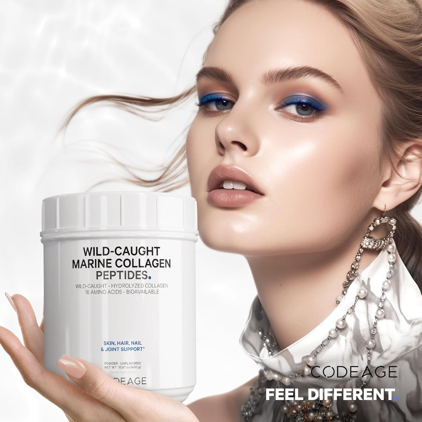Wild-Caught Hydrolyzed Fish Collagen Peptides Powder - Type 1 & 3 Protein Supplement - Amino Acids for Skin, Hair, Nails - Paleo Friendly - Non-GMO - 15.87 oz