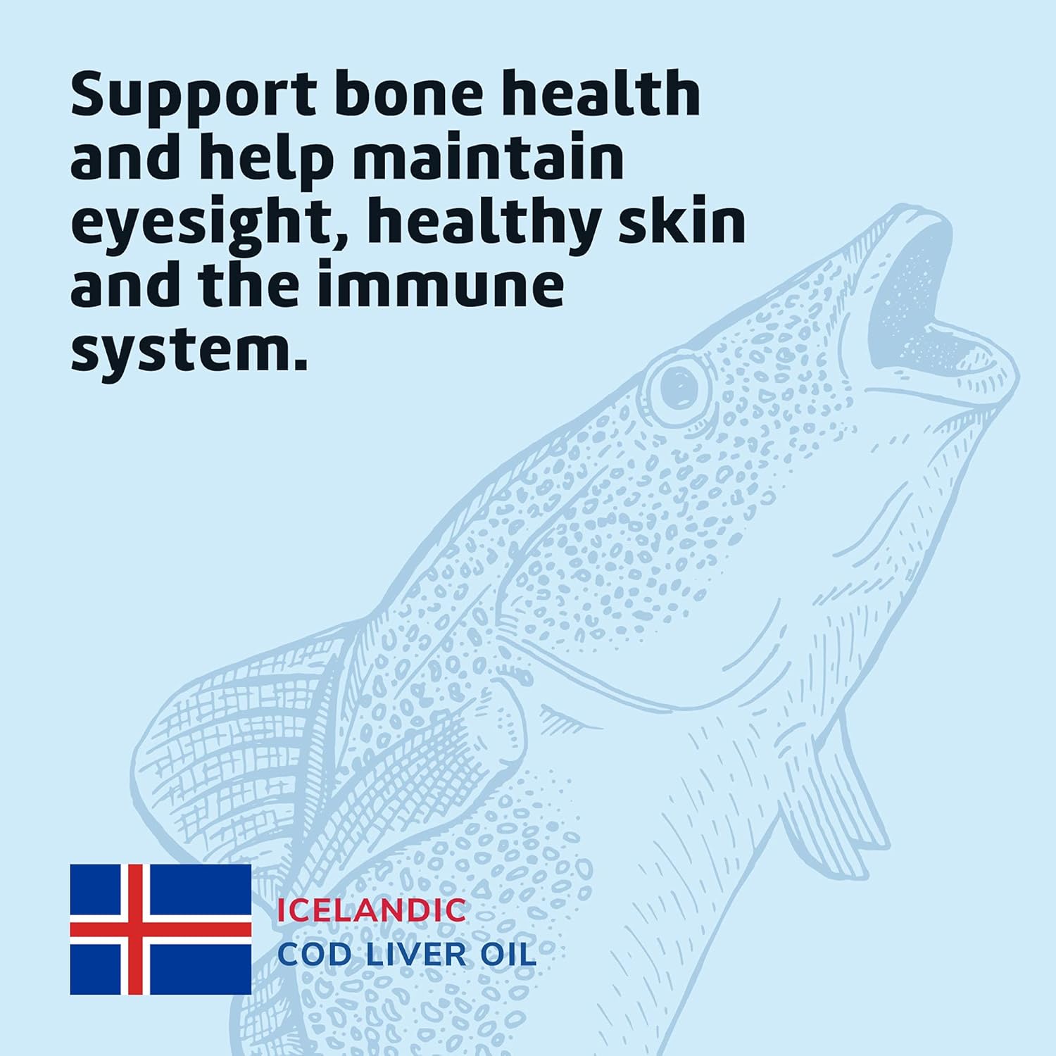 Wild-Caught Icelandic Cod Liver Oil Liquid - Pure Omega-3 Fish Oil Supplement 4 FL OZ