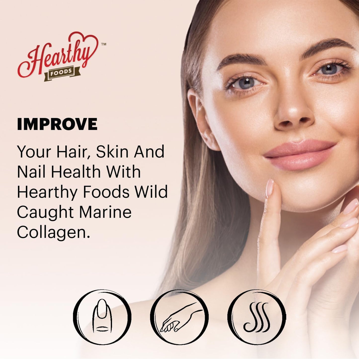Wild-Caught Marine Collagen Powder 16 Oz - Non-GMO & Keto Certified - Easy to Mix - 45 Servings