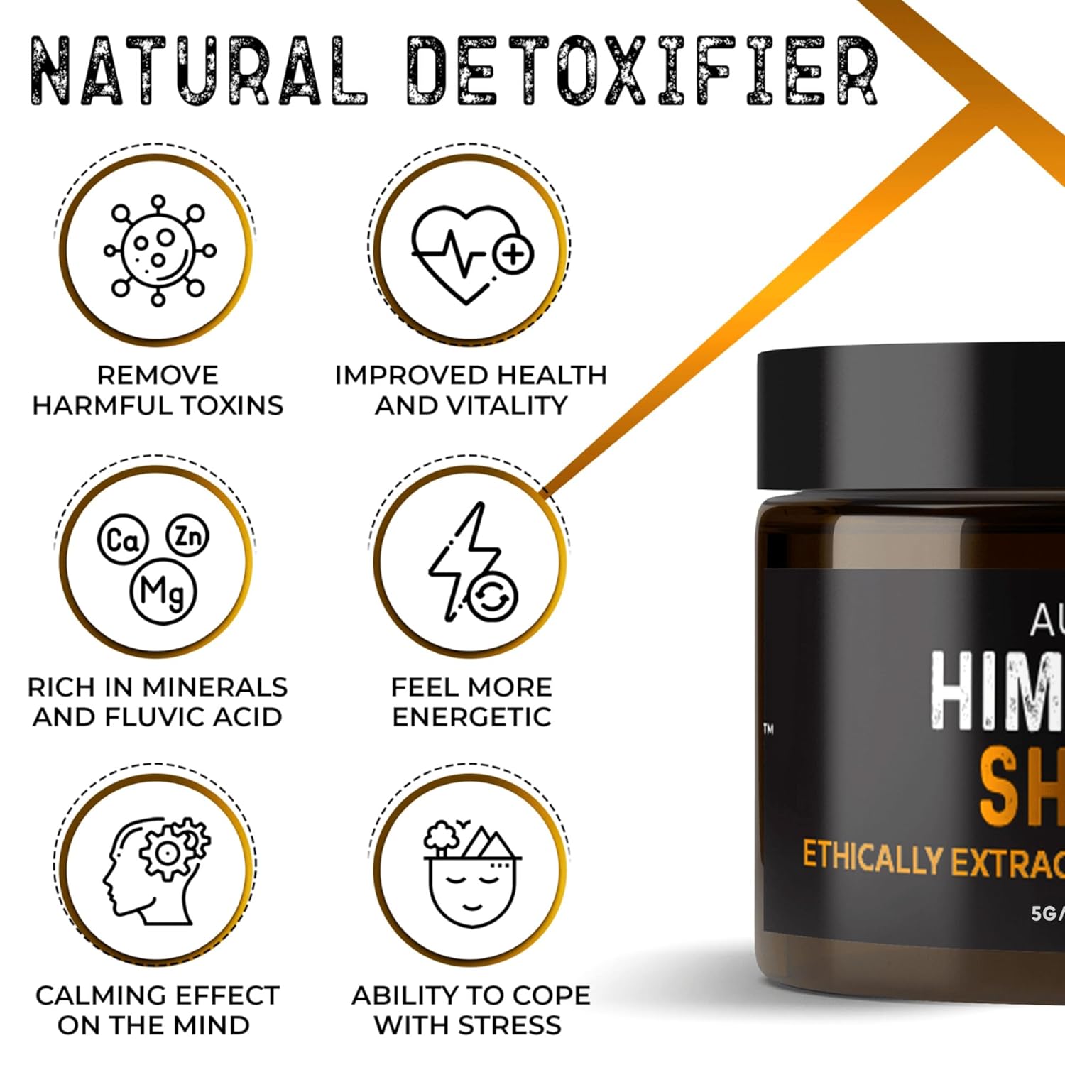 Wild-Crafted Himalayan Shilajit Resin for Brain, Heart, and Cellular Health | NutroTonic Authentic Product | 40X Nanofiltered & Sun Dried | Fulvic & Humic Acid | 5G Resin