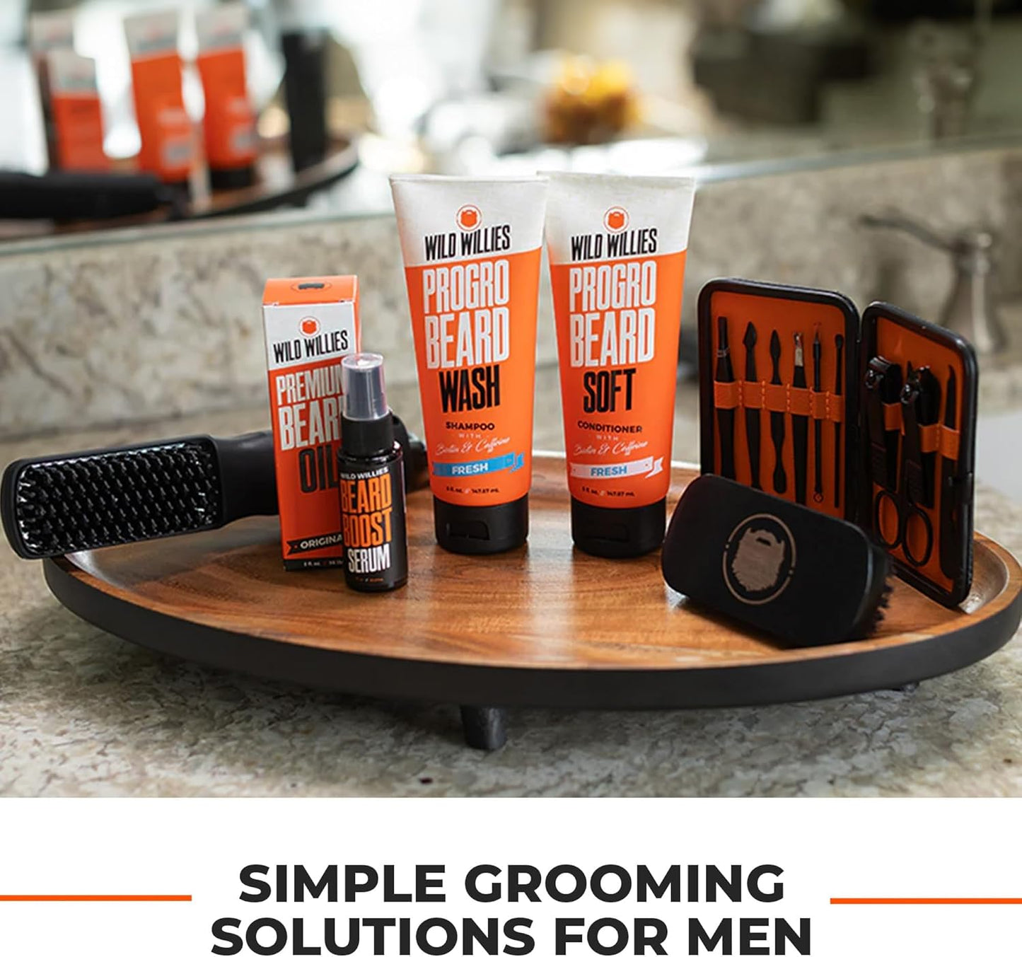 Wild Willies Beard Growth Vitamins with Biositol Complex - 60 Capsules for Fuller Thicker Beard, 19 Hair Nutrients