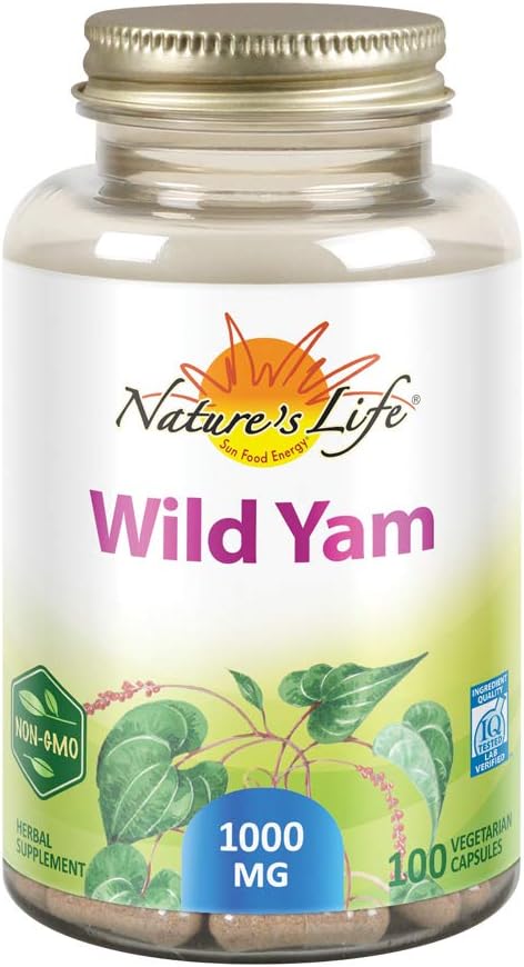 Wild Yam 1000mg Herbal Supplement for Women's Health - Supports Healthy Balance with Diosgenin - Non-GMO Veg Capsules