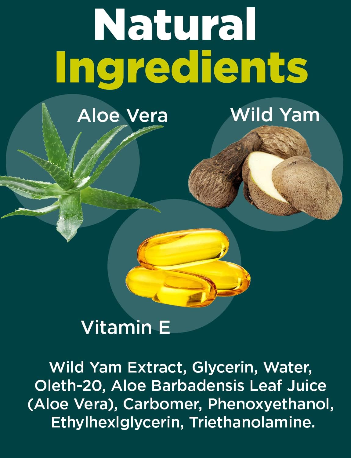 Wild Yam Gel Extra Strength Menopause Relief & PMS Support 3 Pack - Natural Hot Flash Relief (2 oz)