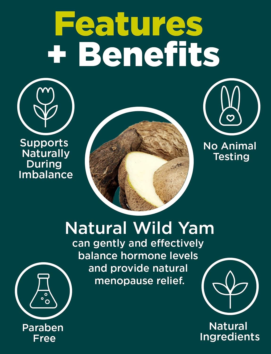 Wild Yam Gel Extra Strength Menopause Relief & PMS Support 3 Pack - Natural Hot Flash Relief (2 oz)