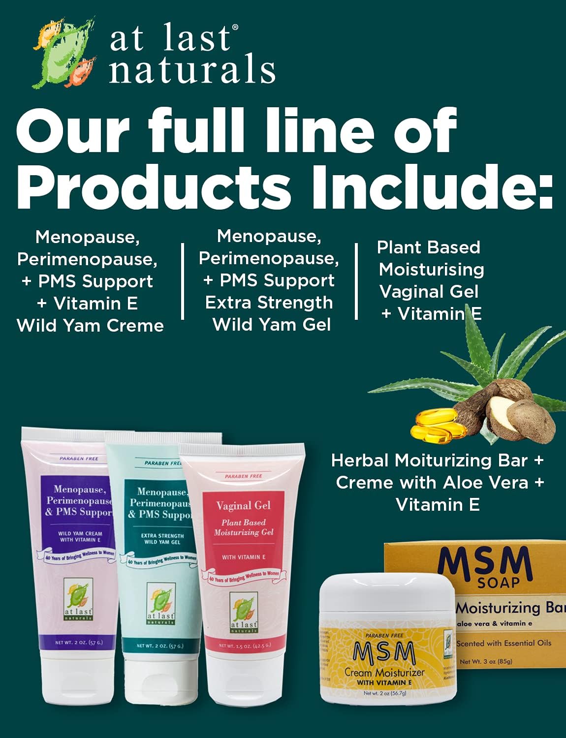 Wild Yam Gel Extra Strength Menopause Relief & PMS Support 3 Pack - Natural Hot Flash Relief (2 oz)