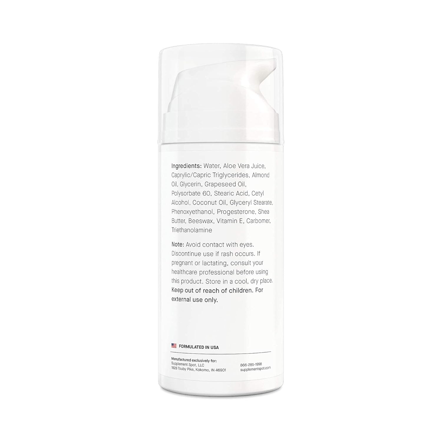 Wild Yam Progesterone Cream for Menopause Relief - Micronized Bioidentical USP Progesterone Cream to Support Mood Balance - 3.4 oz