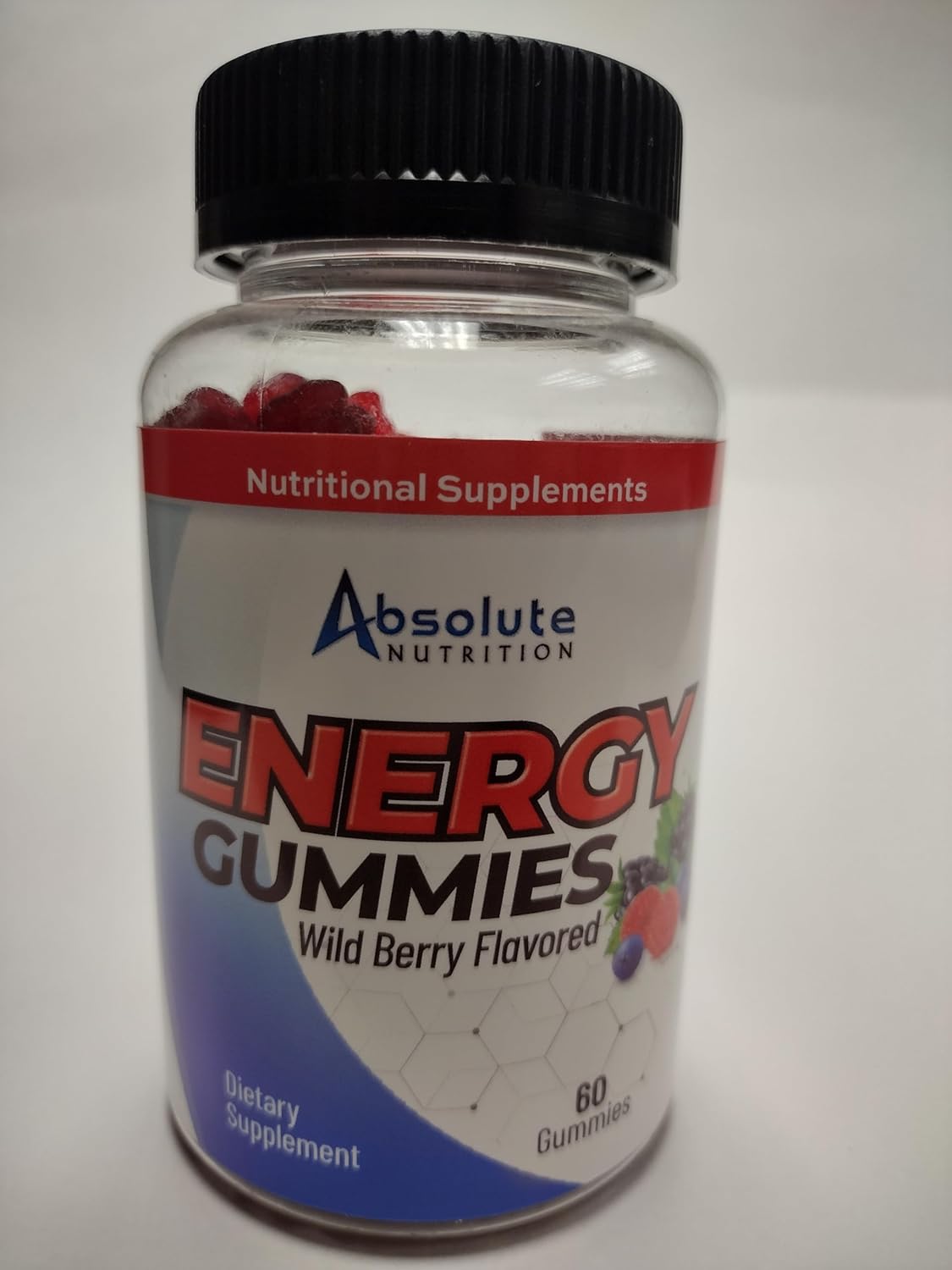 Wildberry Flavored Energy Gummies with Caffeine and B12 - Pre Workout Chews for Energy, Focus, and Metabolism Support