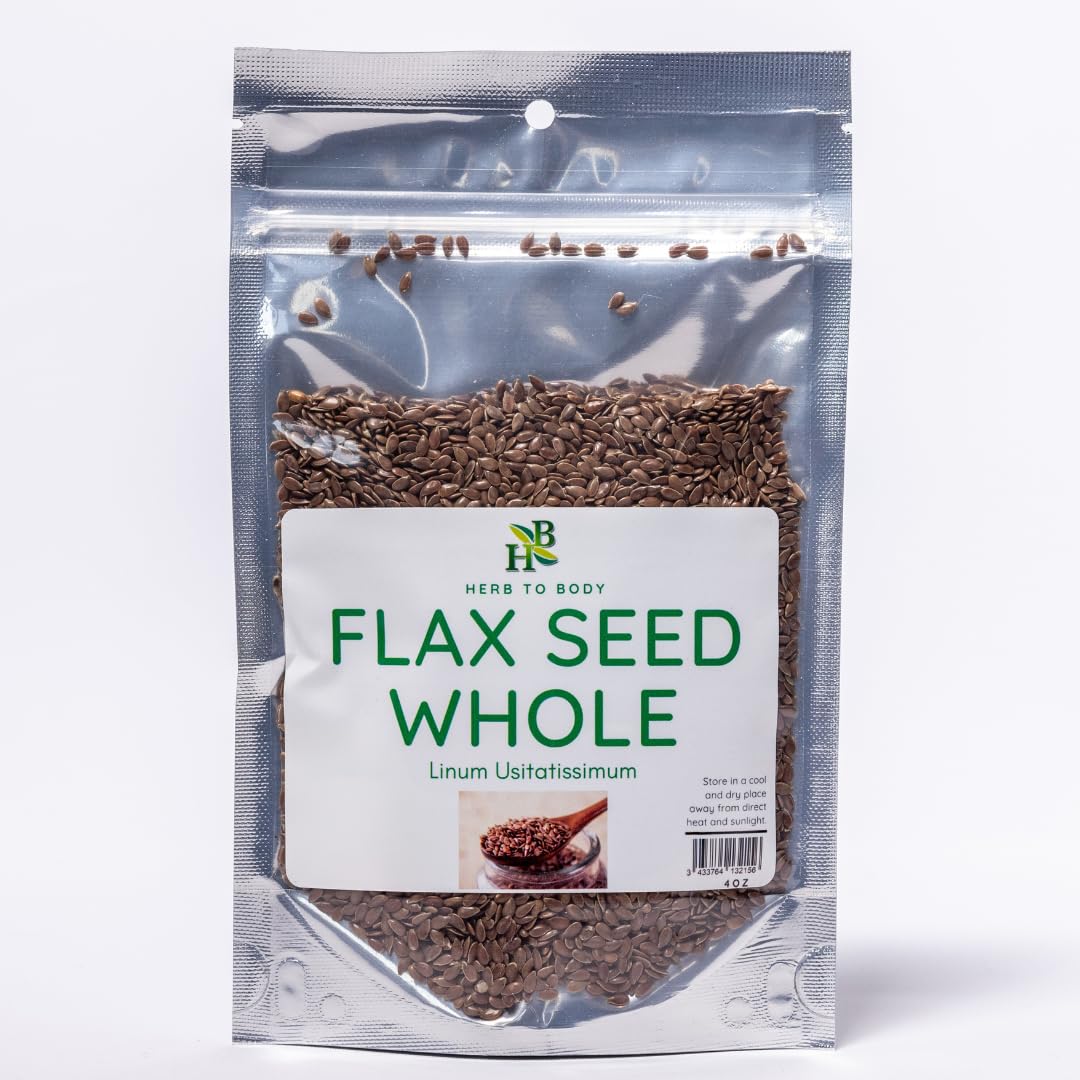 Wildcrafted 4oz Whole Flax Seed Linum Usitatissimum Herb for Body