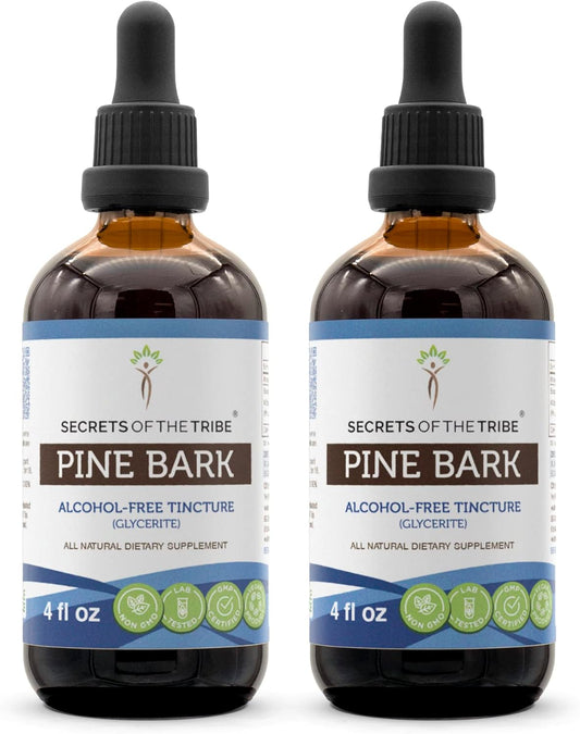 Wildcrafted Pine Bark Tincture Alcohol-Free Extract - 2x4 oz Supplement from Secrets of the Tribe