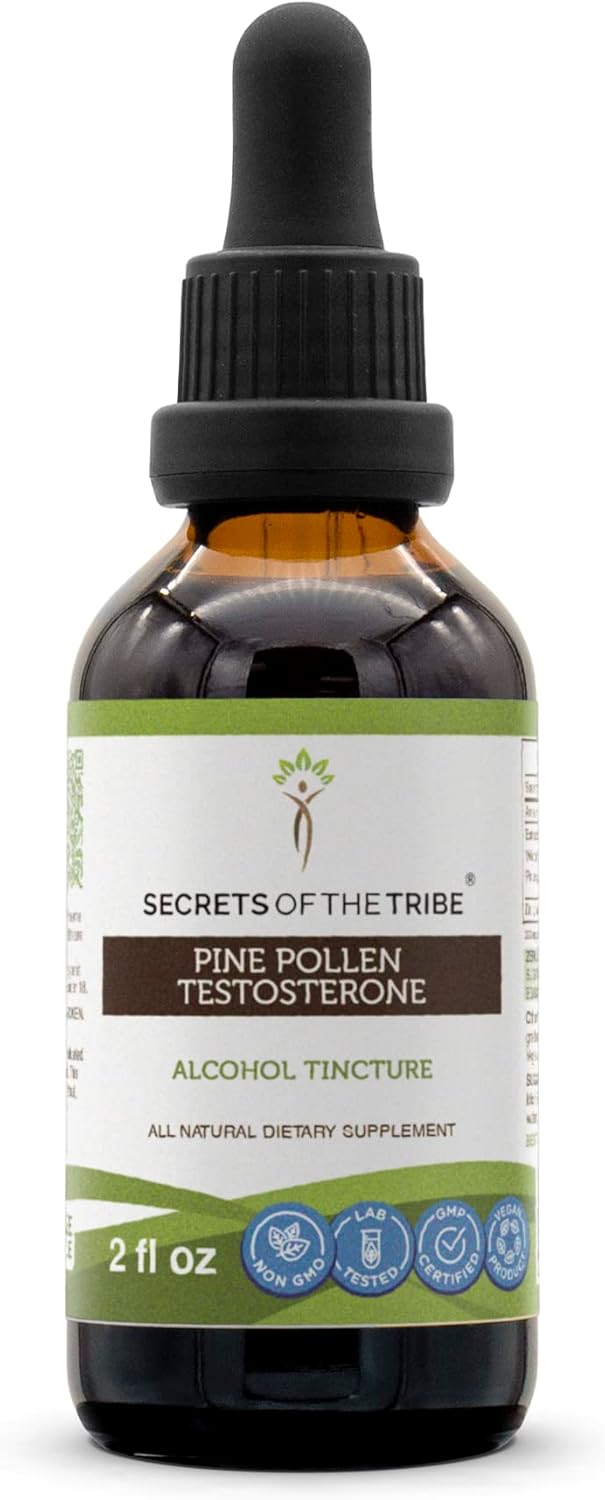 Wildcrafted Pine Pollen Testosterone Tincture Liquid Extract - 2 FL OZ - Scots Pine Pollen - Boosts Testosterone Naturally