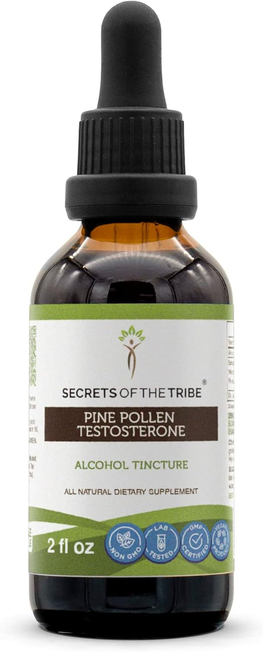 Wildcrafted Pine Pollen Testosterone Tincture Liquid Extract - 2 FL OZ - Scots Pine Pollen - Boosts Testosterone Naturally