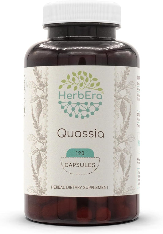 Wildcrafted Quassia Amara Dried Bark Capsules - 500 mg (120 Capsules) by HerbEra