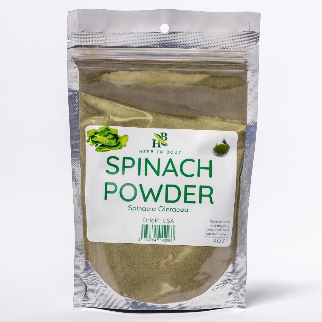 Wildcrafted Spinach Powder | Pure Spinacia Oleracea Herb for Body | 4oz Jar