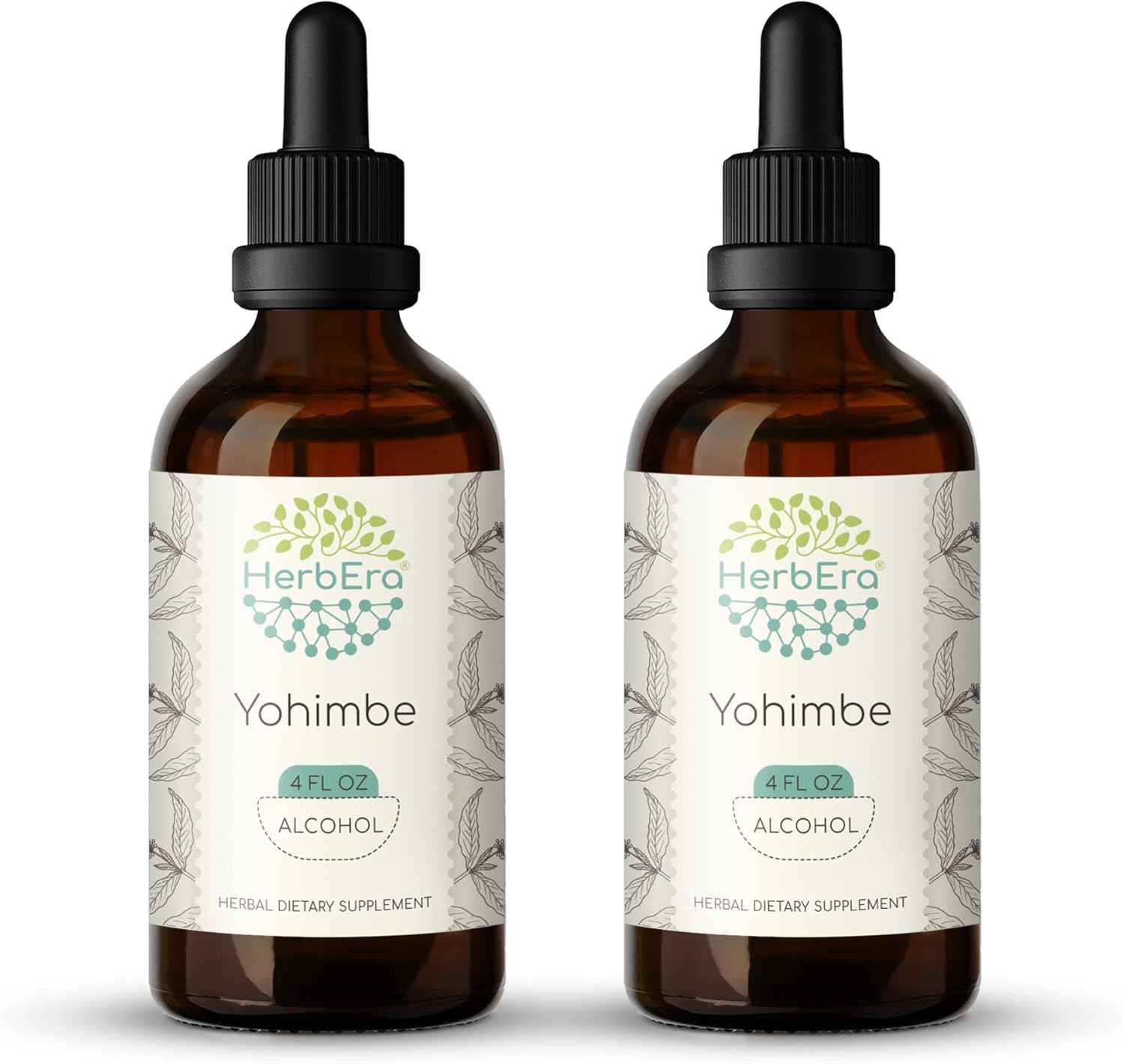 Wildcrafted Yohimbe Alcohol Tincture - HerbEra Yohimbe A120 (2x4 fl oz) Concentrated Herbal Extract