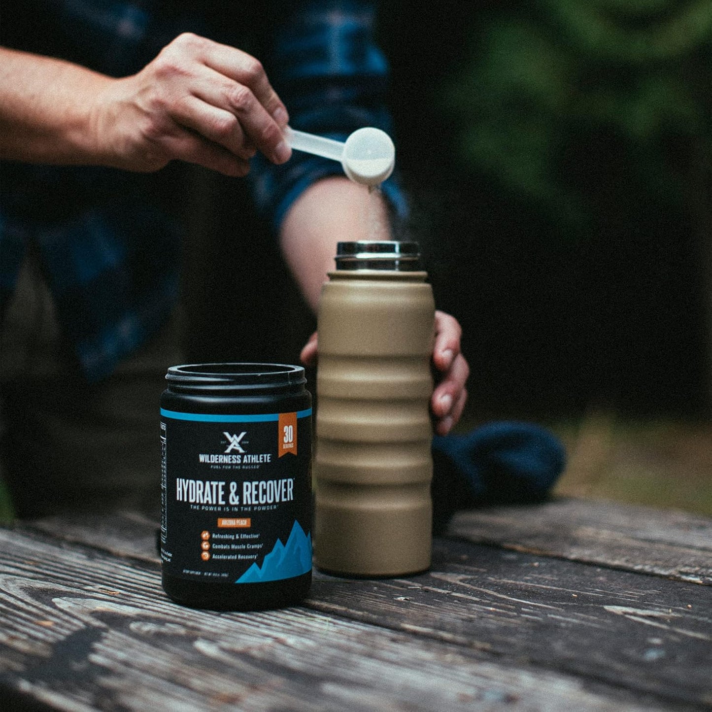 Wilderness Athlete Hydrate & Recover Powder Drink Mix - Electrolytes & BCAAs - Vitamin C - Watermelon - 30 Servings
