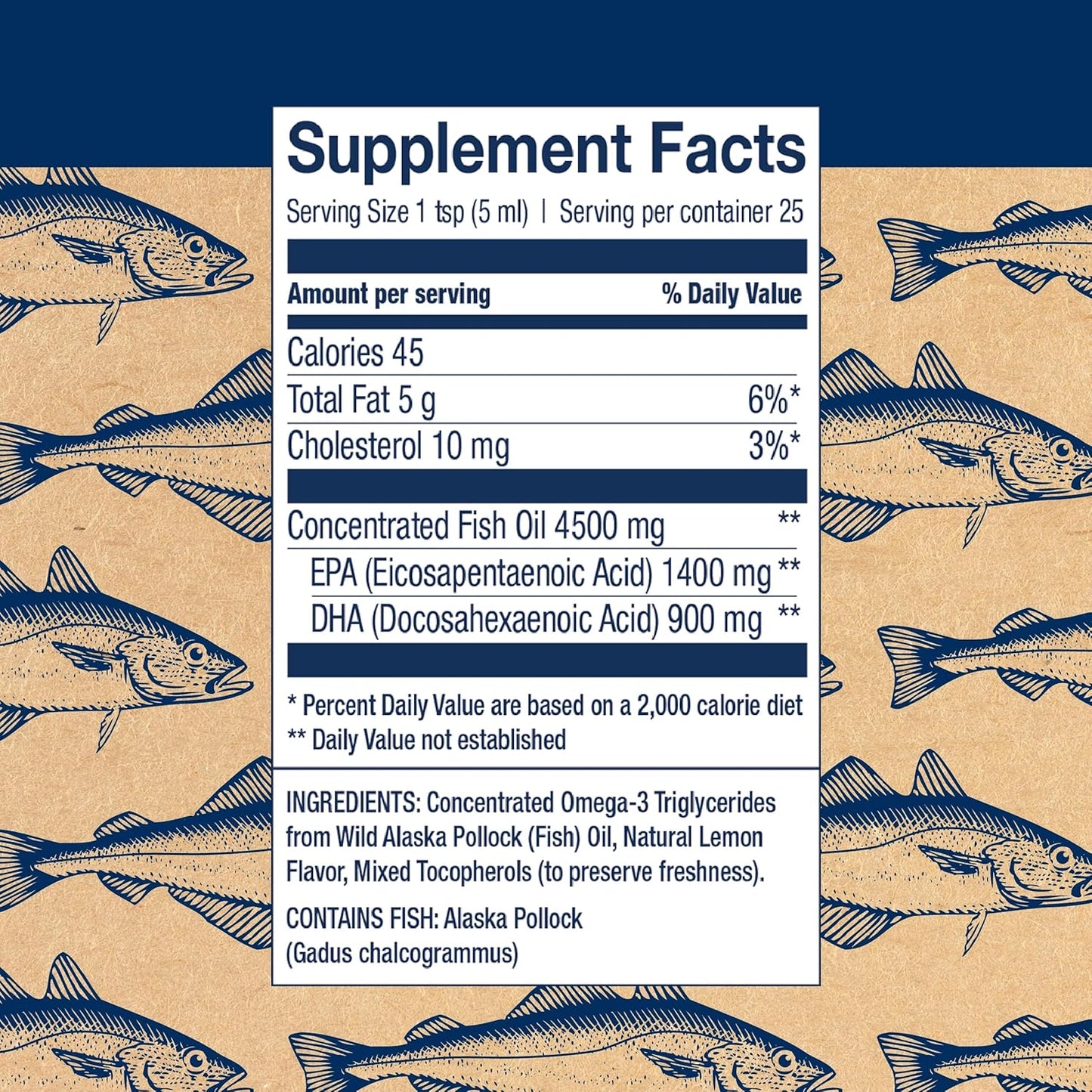 Wiley's Finest Wild Alaskan Fish Oil Liquid Supplement - Lemon Flavor - 2300mg EPA and DHA Omega-3s - 4.23 Oz (25 Servings)