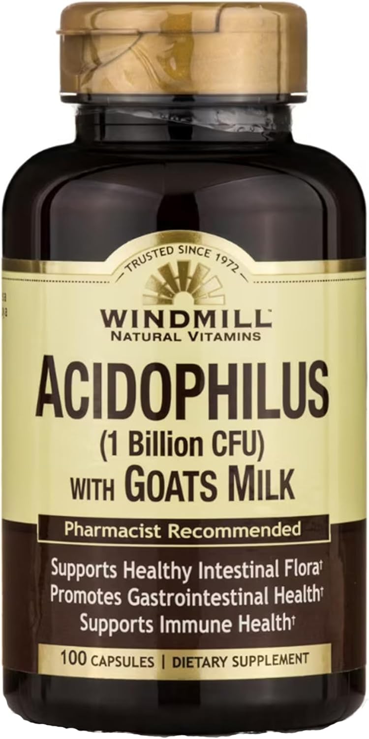 Windmill Acidophilus with Goat Milk Capsules - Pack of 100