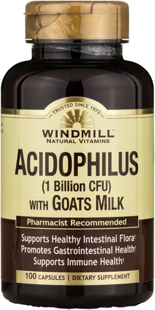 Windmill Acidophilus with Goat Milk Capsules - Pack of 100