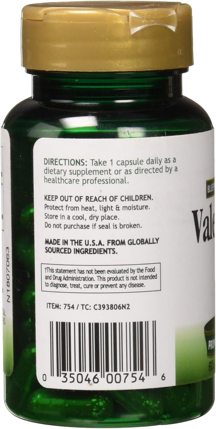 Windmill Valerian Root Extract Capsules 450mg - 60 Count