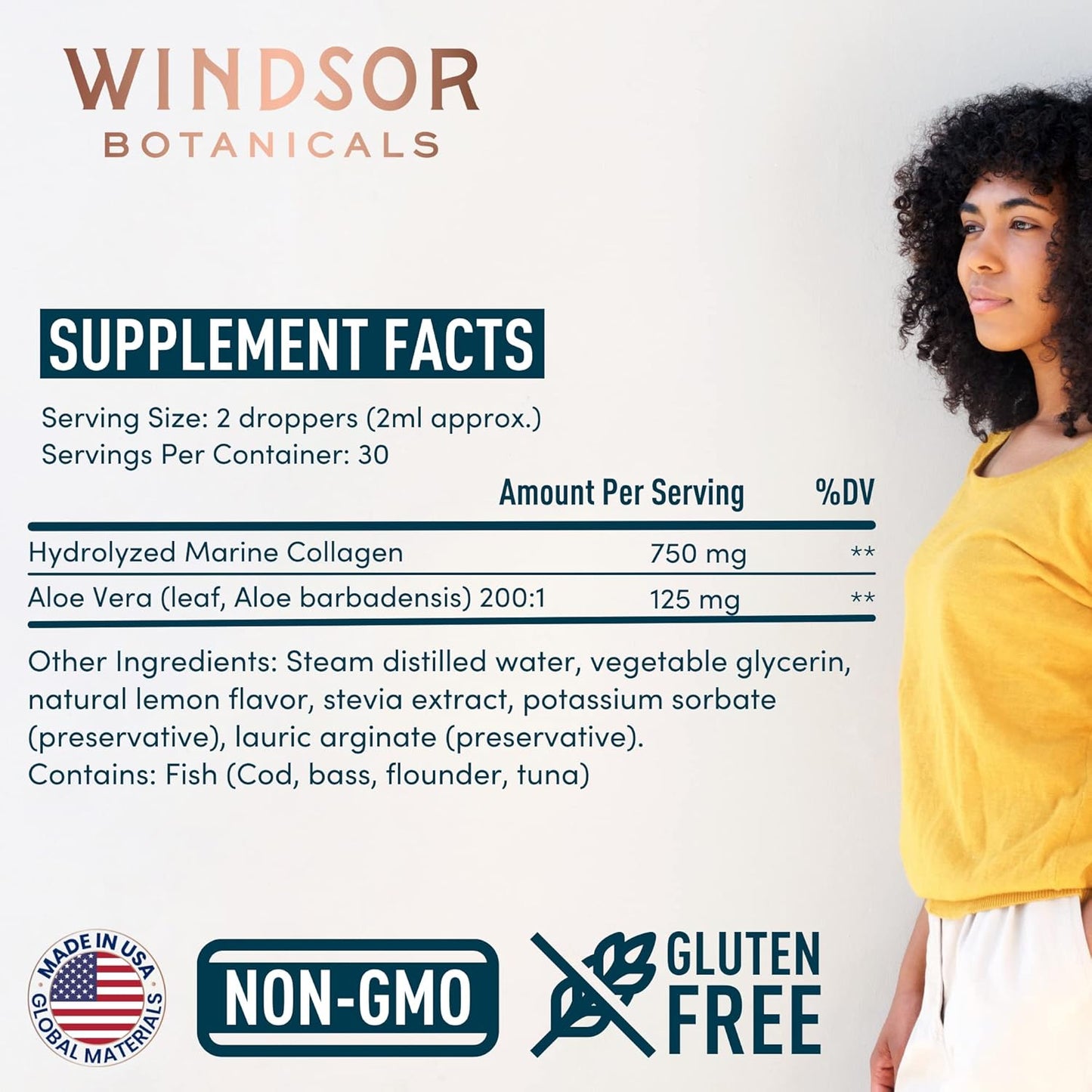 WINDSOR BOTANICALS Appetite Suppressant and Liquid Marine Collagen Diet Beauty Bundle