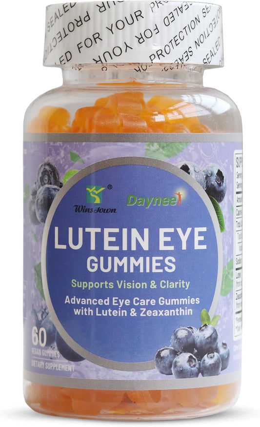 Wins Town Blueberry Lutein Gummies for Adults - Eye Care Supplement with Lutein & Zeaxanthin, 60 Count