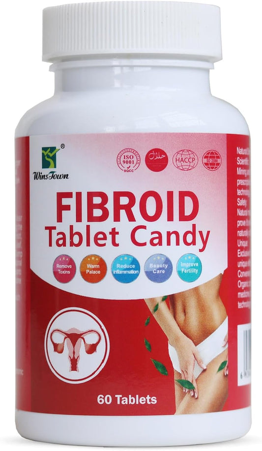 Wins Town Fibroid & Ovarian Cyst Shrinking Supplement, 1000mg Sugar Tablets for Women - 60 Count