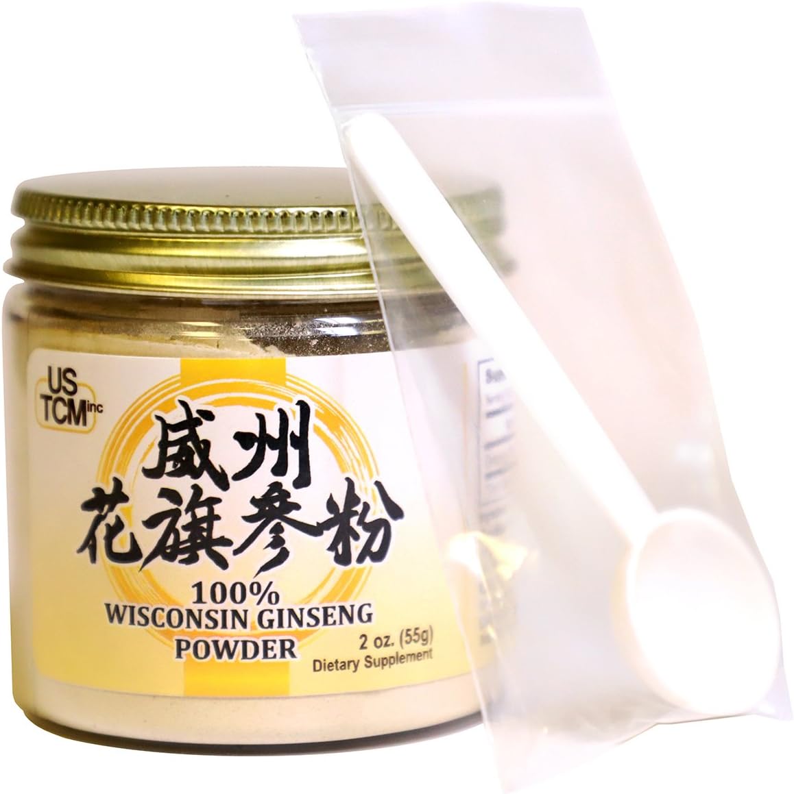 Wisconsin American Ginseng Powder 120 Mesh (2 oz) by USTCM - Premium Quality Ginseng Supplement