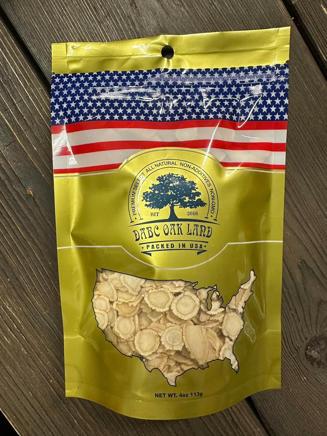 Wisconsin Grown DABC OAK LAND DOL American Ginseng Slices - Ideal for Making Ginseng Tea - Health Benefits - 4oz Bag