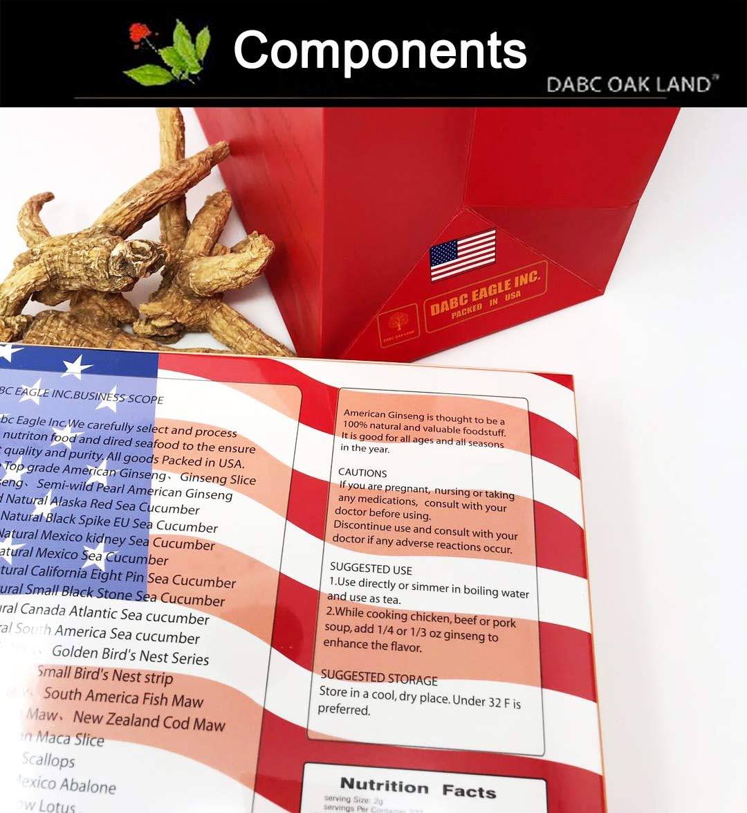 Wisconsin Wild American Ginseng Roots 15-20 Years Old 8oz Box - Hand-Selected Short Round Medium Size - WI 127# Cultivated Ginseng