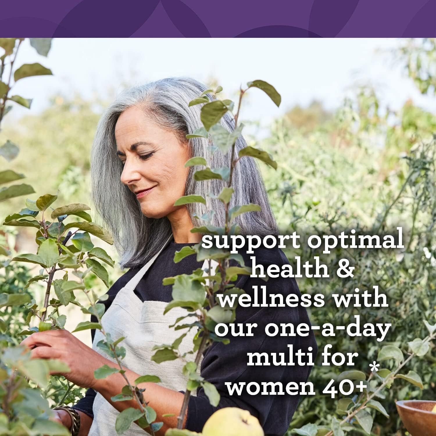 Women Over 40 Multivitamin - Daily Supplement with Vitamins A, C, E - Vegetarian, Non-GMO - 60 Tablets - No Allergens