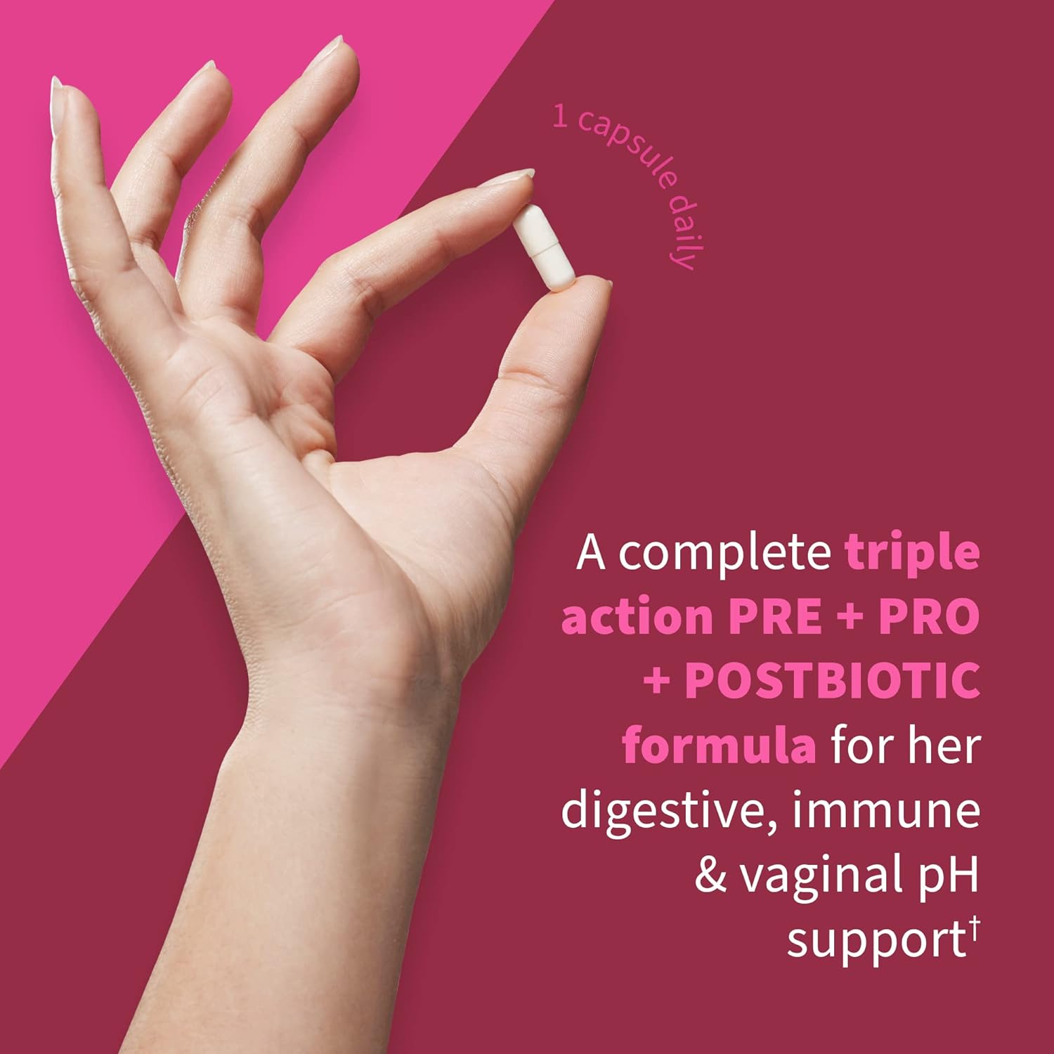 Women's 3-in-1 Pre, Pro, Postbiotic Supplement for Digestive & Vaginal Health - Garden of Life Dr Formulated (30 Day Supply)