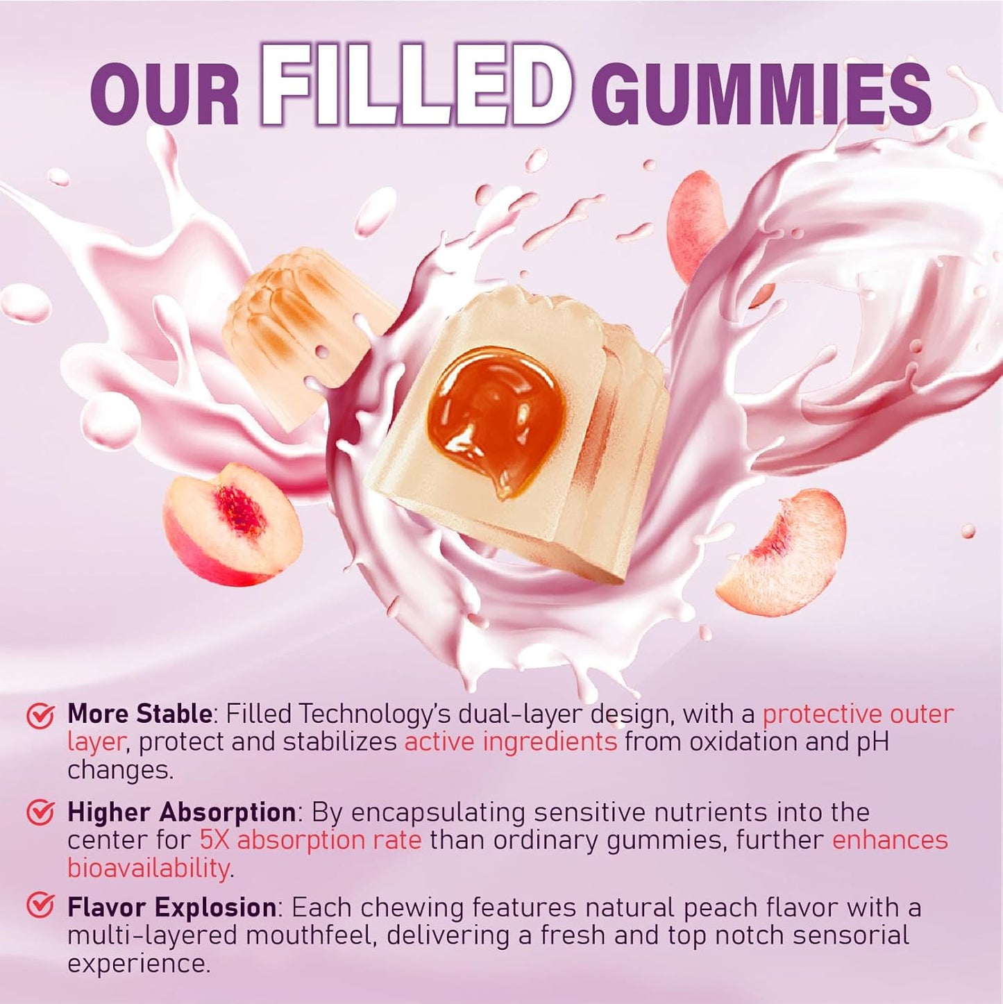Women's 50+ Multivitamin Gummies with Omega 3, CoQ10, Iron, Calcium, Zinc, Vitamin A, C, D3, E, K2, B Complex, Folate - Energy, Immunity, Eye, Skin Support