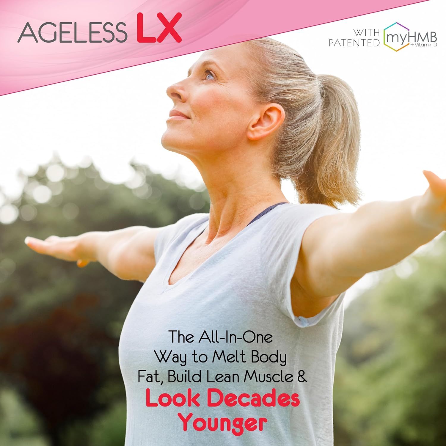 Women's AgelessLX Collagen Enhancer Powder with HMB, Vitamin D3, K2, Horsetail, and Biotin - 30 Packets, Cherry Limeade Flavor
