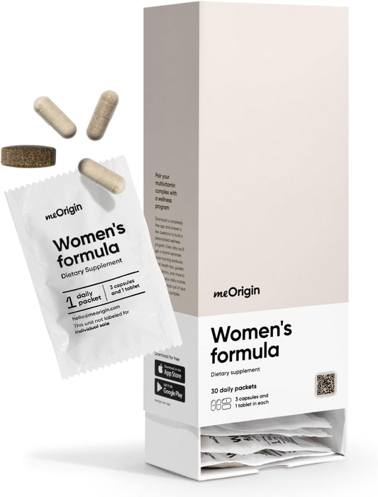 Women's All-in-One Multivitamin with 106 Nutrients for Hair, Skin, Energy - Vitamin B12, A, C, D, E, Folate, Collagen - 30 Day Supply