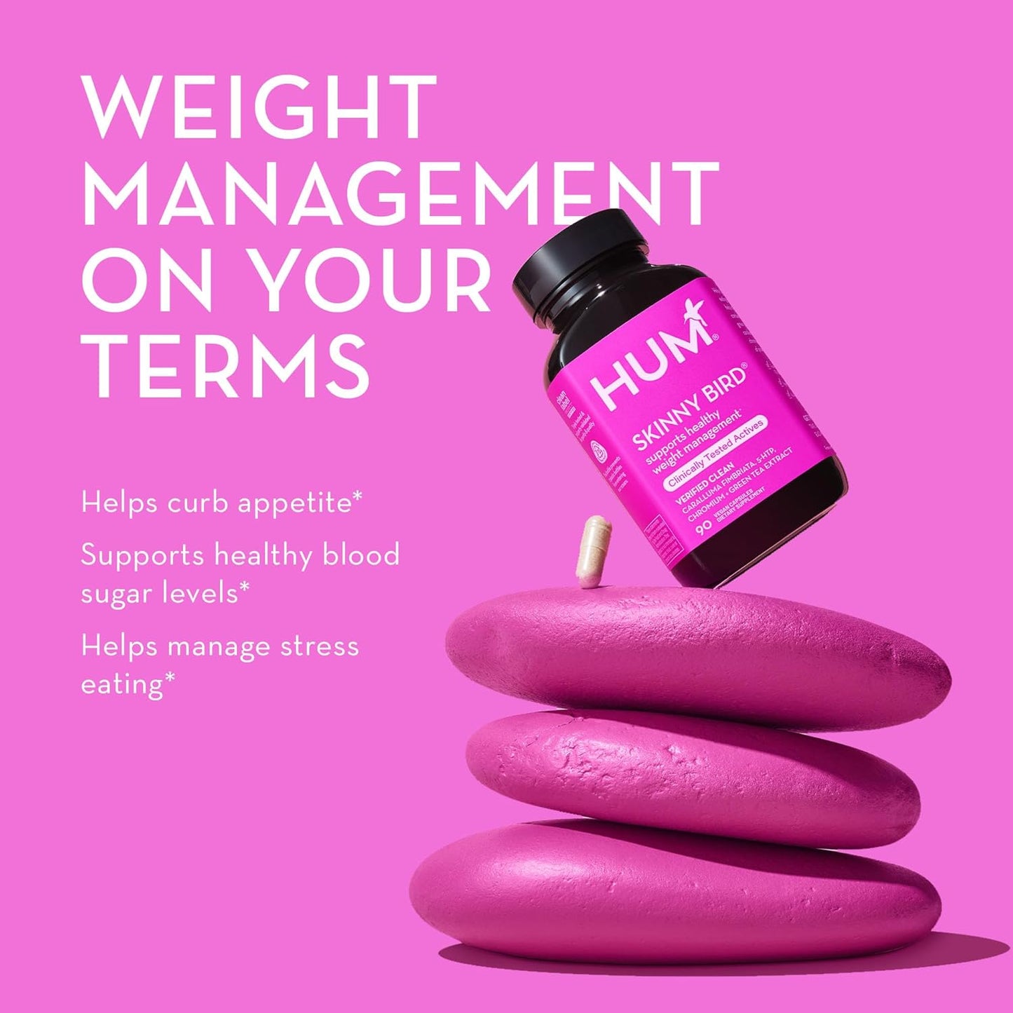 Women's Appetite Suppressant with Caralluma, Chromium, 5 HTP, Green Tea Extract - 90 Capsules