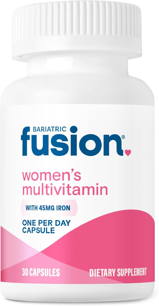 Women's Bariatric Fusion Multivitamin with Iron for Hair, Nails, Bypass, Sleeve Gastrectomy - 30 Capsules