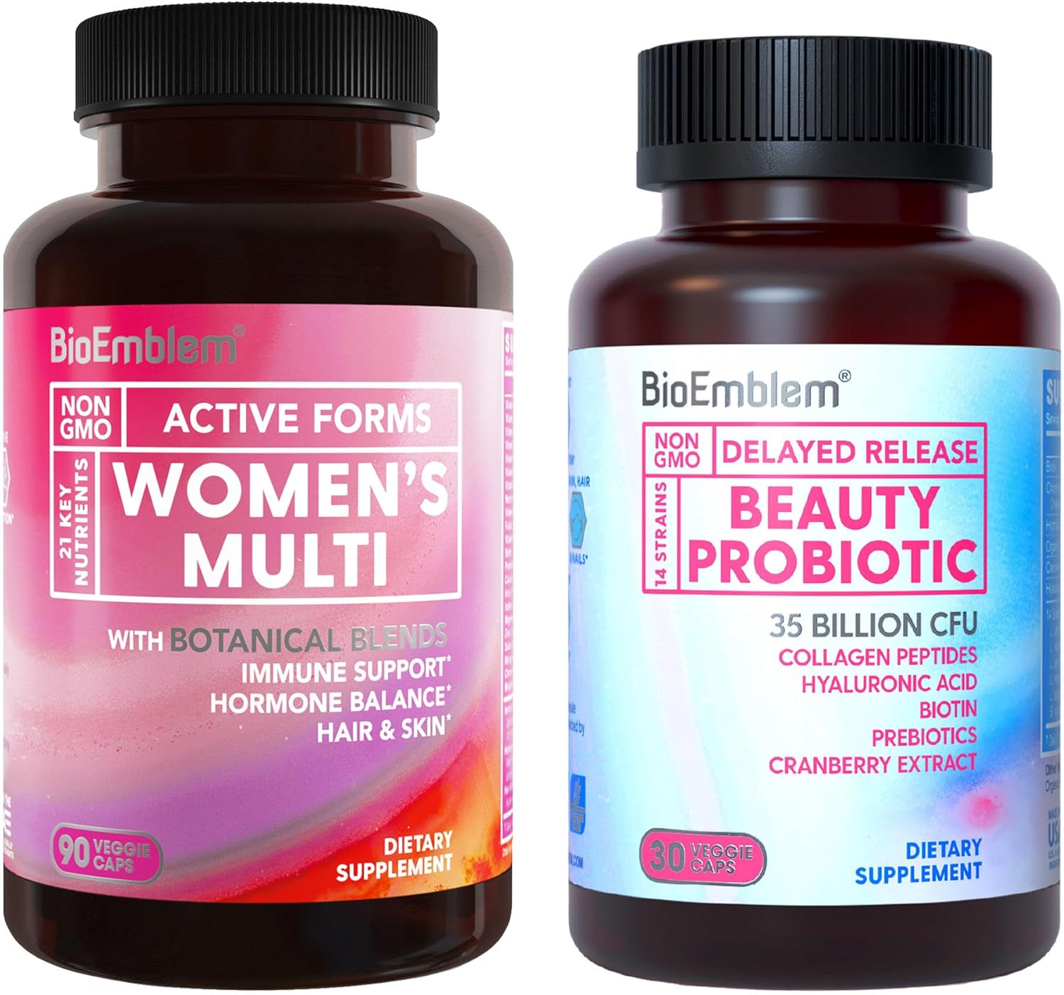 Women's Beauty Probiotics and Multivitamin by BioEmblem
