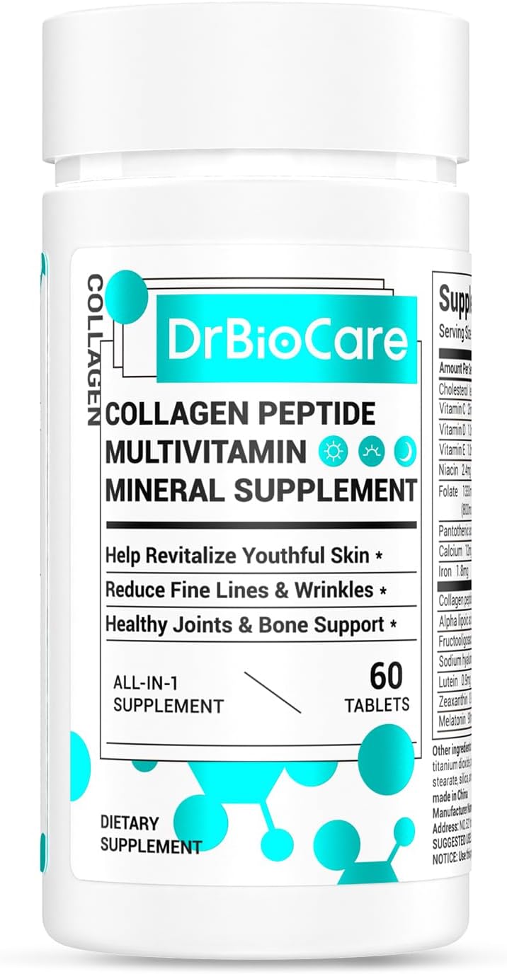 Women's Beauty Supplement with Collagen Peptides, Vitamin D3, Probiotics, Vitamin E, and B Complex - 60 Tablets