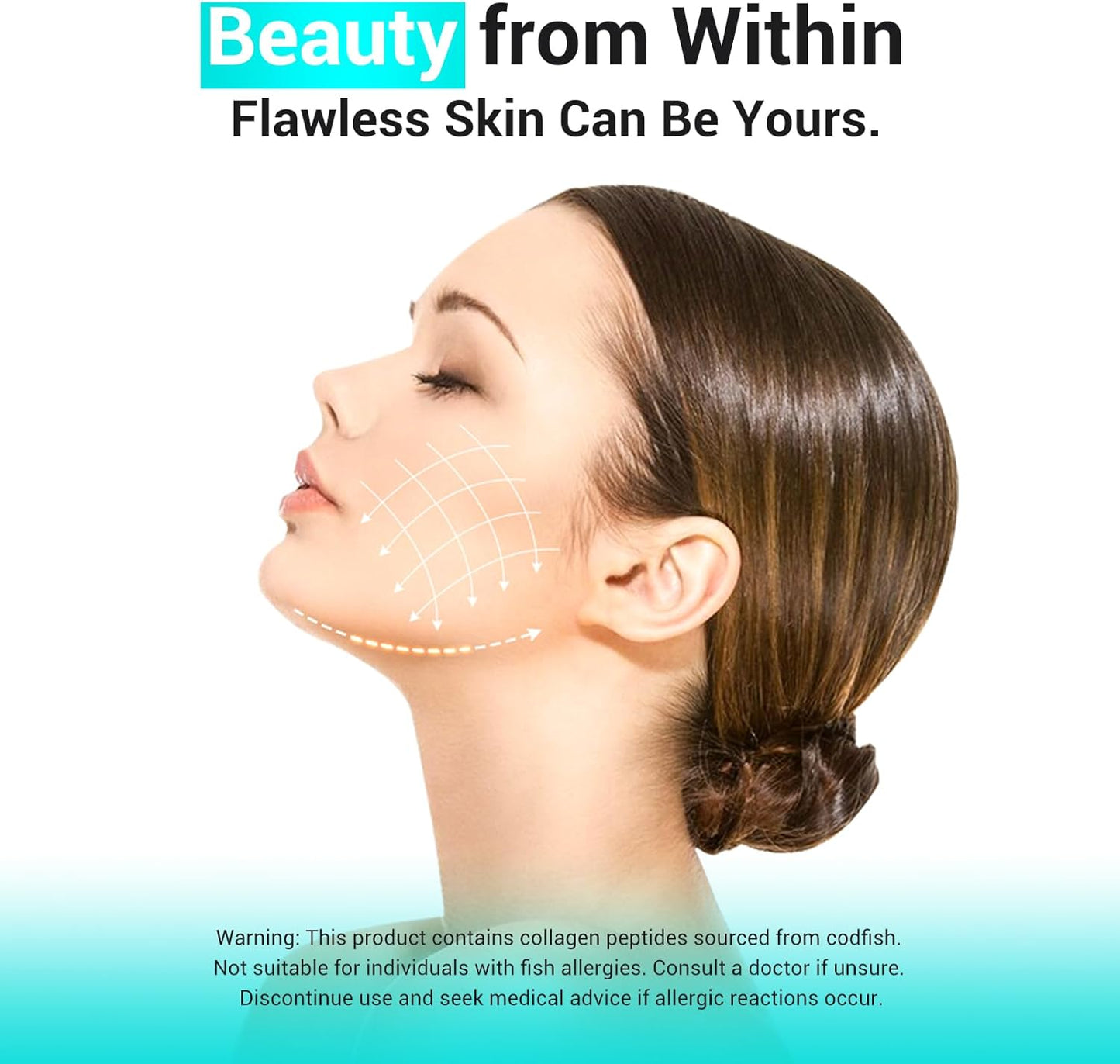 Women's Beauty Supplement with Collagen Peptides, Vitamin D3, Probiotics, Vitamin E, and B Complex - 60 Tablets