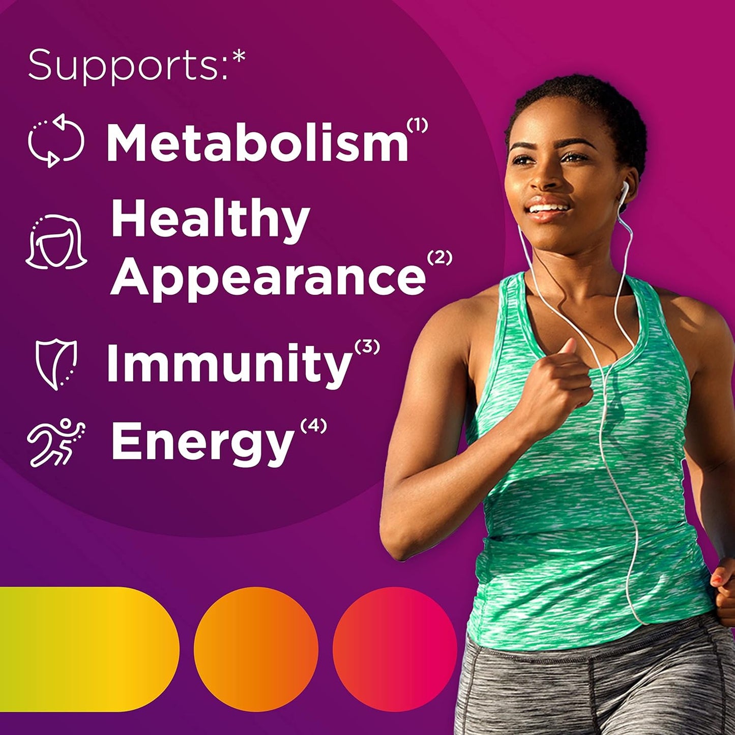 Women's Centrum Multivitamin with Iron, Vitamin D3, B Vitamins, Antioxidants C & E - 250 Count, Gluten Free & Non-GMO