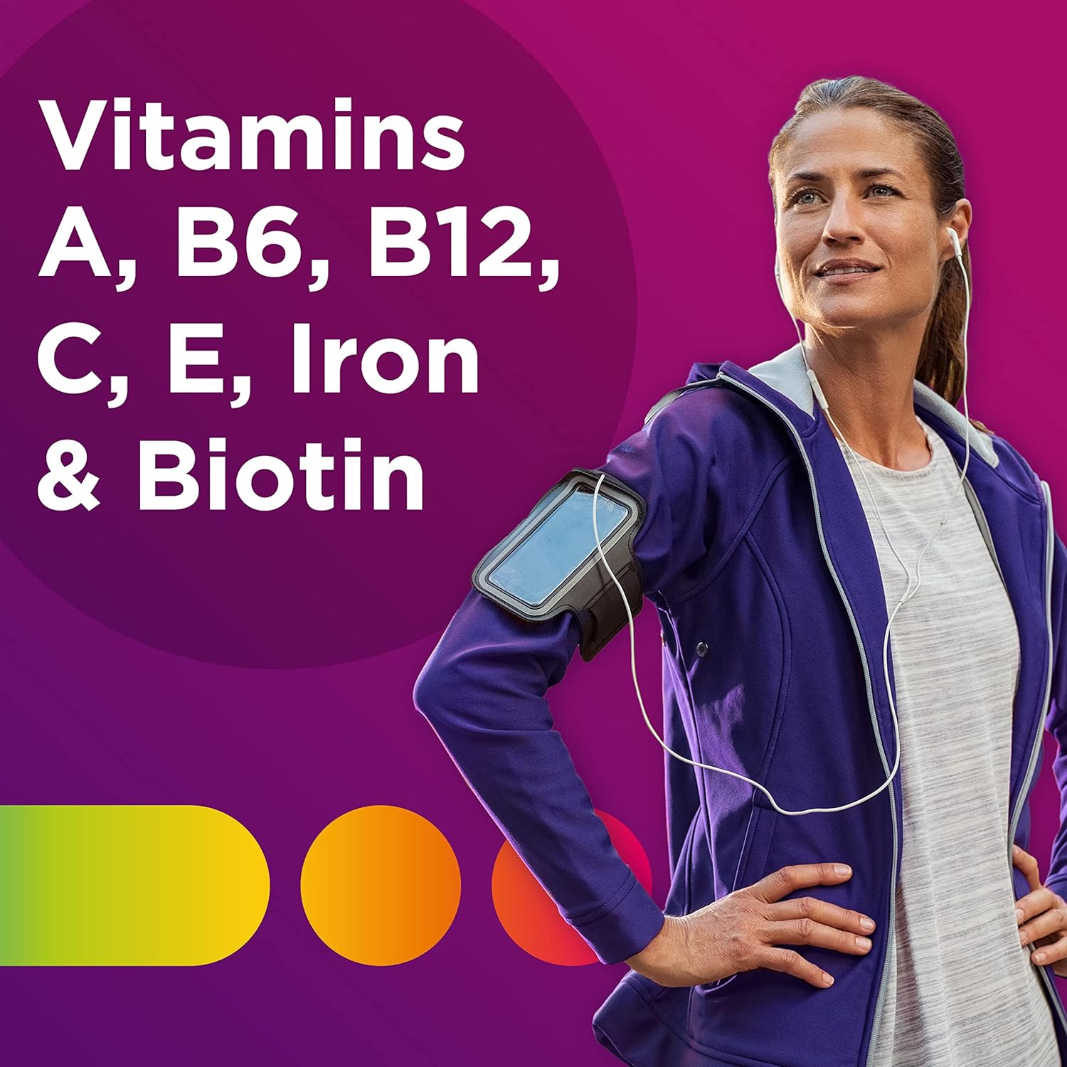Women's Centrum Multivitamin with Iron, Vitamin D3, B Vitamins, Antioxidants C & E - 250 Count, Gluten Free & Non-GMO