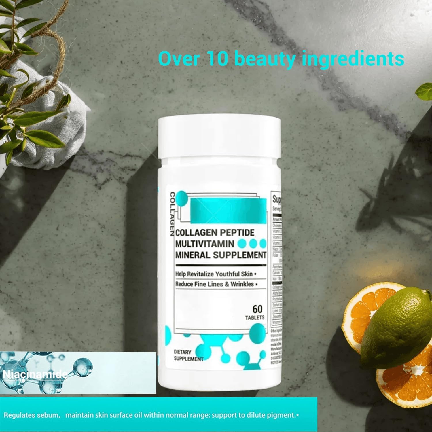 Women's Collagen Peptides Pills with Probiotics and Minerals - Collagen Peptide Supplement Tablets